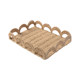 Oakliving vacation style hand-woven tray aromatherapy decoration tray home storage straw storage tray desktop