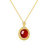 Southern red agate necklace and ring set animal year