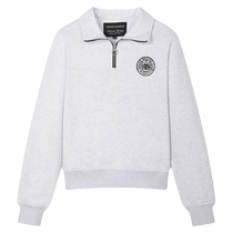 TeenieWeenie bear autumn fashionable lapel gray sweatshirt college style retro casual loose top