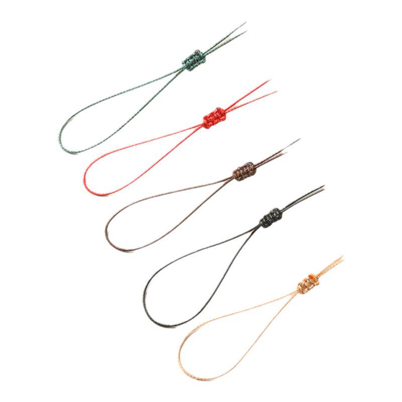 Extra fine hole safety buckle pendant lanyard wax leather