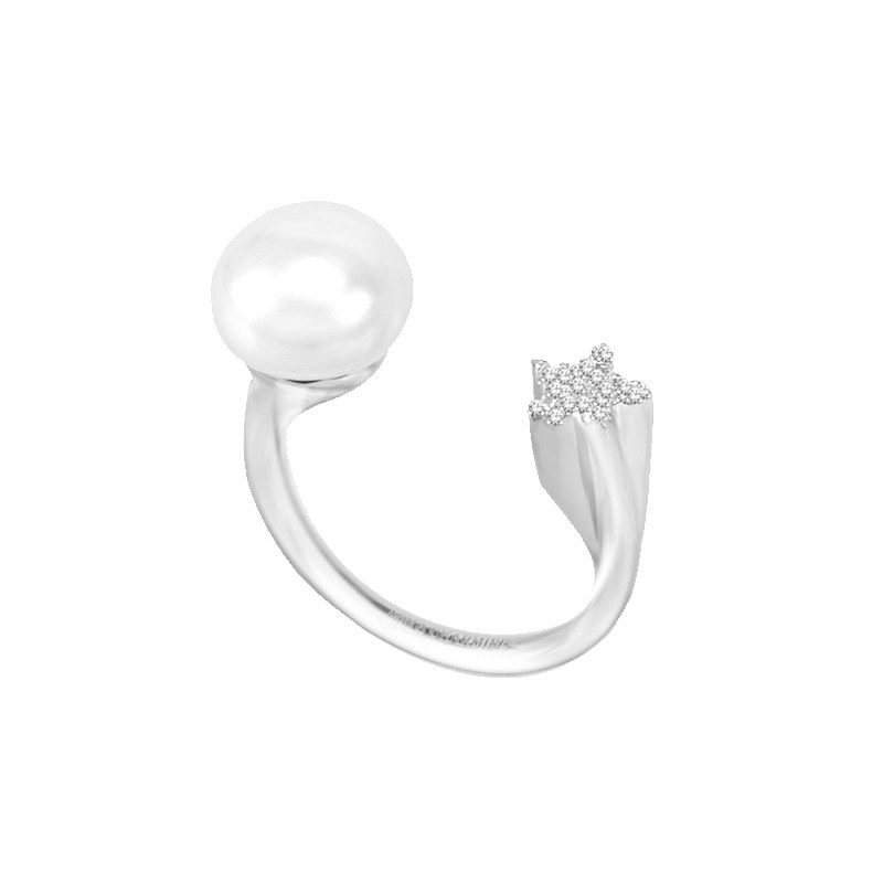 Abybcharming silver multi-layered ring