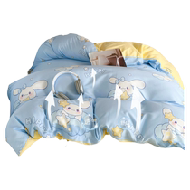 Muji student dormitory bed three-piece bedding set 24 new pure cotton all-season quilt cover sheet