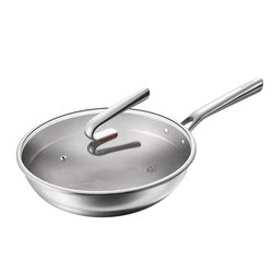 Supor Pure Titanium Non-Coated Frying Pan for Home Use, Non-Stick Cooking Pan, Compatible with Titanium Gas and Induction Cookers, Flagship Store