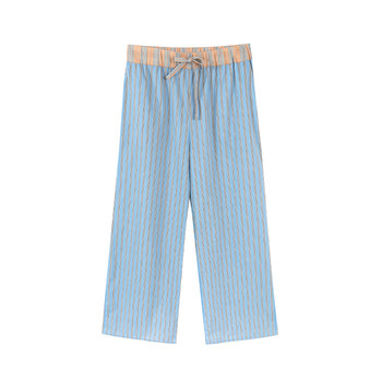 Ar tencel cotton optical illusion striped casual pants women's spring and summer home pants can be weared outside casual versatile pants