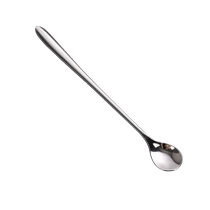 Stainless steel coffee spoon Western food exquisite household mixing spoon cake small spoon dessert milk tea small spoon long handle