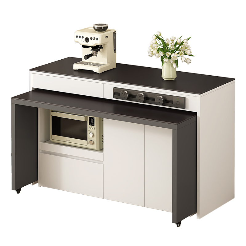 New slate sideboard, island and dining table integrated combination