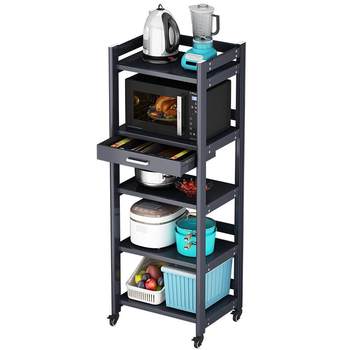 Space aluminum oven appliance storage cabinet kitchen storage rack