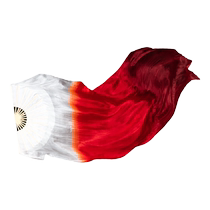 Long Silk Dance Fan River of Life Silk Gradient Performance Classical Chinese Wanjiang Wine Red Heart River Dance Fan