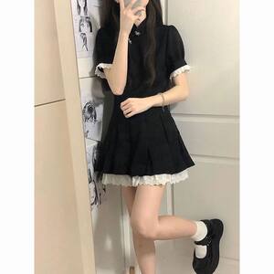 新款改良旗袍上衣高腰半身裙女高端名媛御姐显瘦假两件套夏季