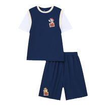 (Co-branded by Paw Paw Team) Gap Boys 2024 Summer New Moisture-Absorbing and Quick-Drying Childrens Sports Suit 510055