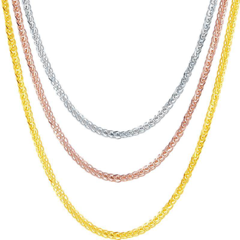 Saturday blessing Chopard chain 18K gold necklace colored gold plain chain