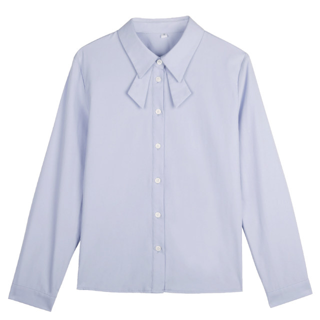 Long Sleeve Tencel Cotton Shirt with Bow for Little People