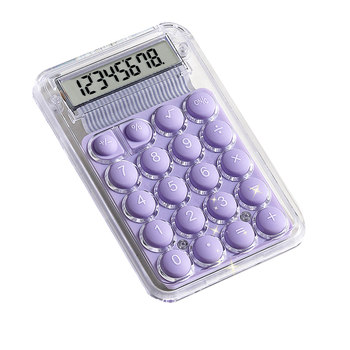 8-digit widescreen mini transparent student calculator