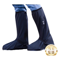 Rain shoe covers for men in the rainy season waterproof non-slip rain-proof and sand-proof foot covers double-layered wearable high-top shoe covers for repeated use