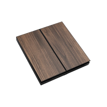 Type 86 retro wood grain two-open double-control switch home staircase single-open three-open bedside wall double-open double-joint panel