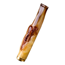 Pixiu ox horn cigarette holder filter sea willow circulation type washable pharynx filter tip mens high-end gift