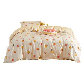 Mengjie Home Textiles Cotton Pillowcase Quilt Cover Sheet 40 Twill Single Double Dormitory Single Piece Single Piece