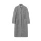 Bai Gong 2024 autumn and winter new high-end temperament 100% wool woolen coat women's stand collar long coat 52621
