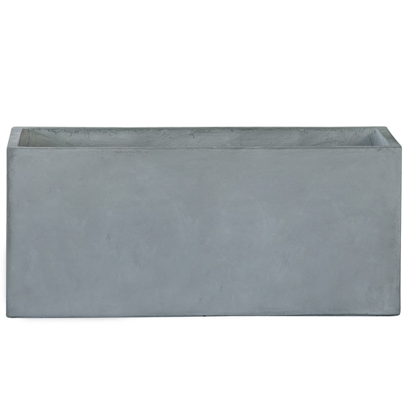 Rectangular strip cement flowerpot Nordic creative floor-standing flower box balcony manger family magnesium mud green plant outdoor manger