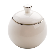 Ceramic sugar cube creative European bone china coffee sugar jar with lid white sugar jar storage jar custom logo