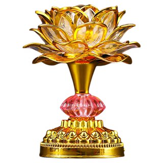 Lotus household buddha lamp rechargeable colorful led ever-burning lamp