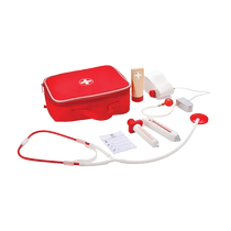 (Self-operated) Hape simulation medical bag childrens doctor toy set play house injection medicine box stethoscope