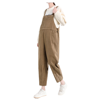 Pregnant women corduroy overalls autumn and winter