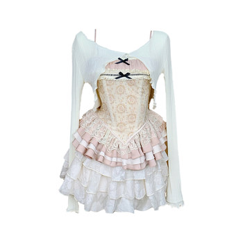 Lazy didi antique angel ວຽກໜັກສຸດໆ!! french retro strap satin lace corset skirt cake skirt