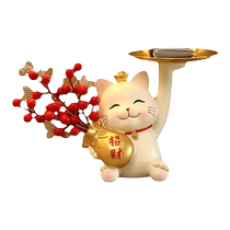 Happy moving to a new house lucky cat ornaments for moving into the house lucky cat entrance shoe cabinet high-end living room decorations