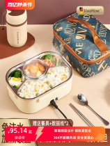 Plug-in insulated electric lunch box for office workers and students portable water-free compartment car-mounted smart lunch box