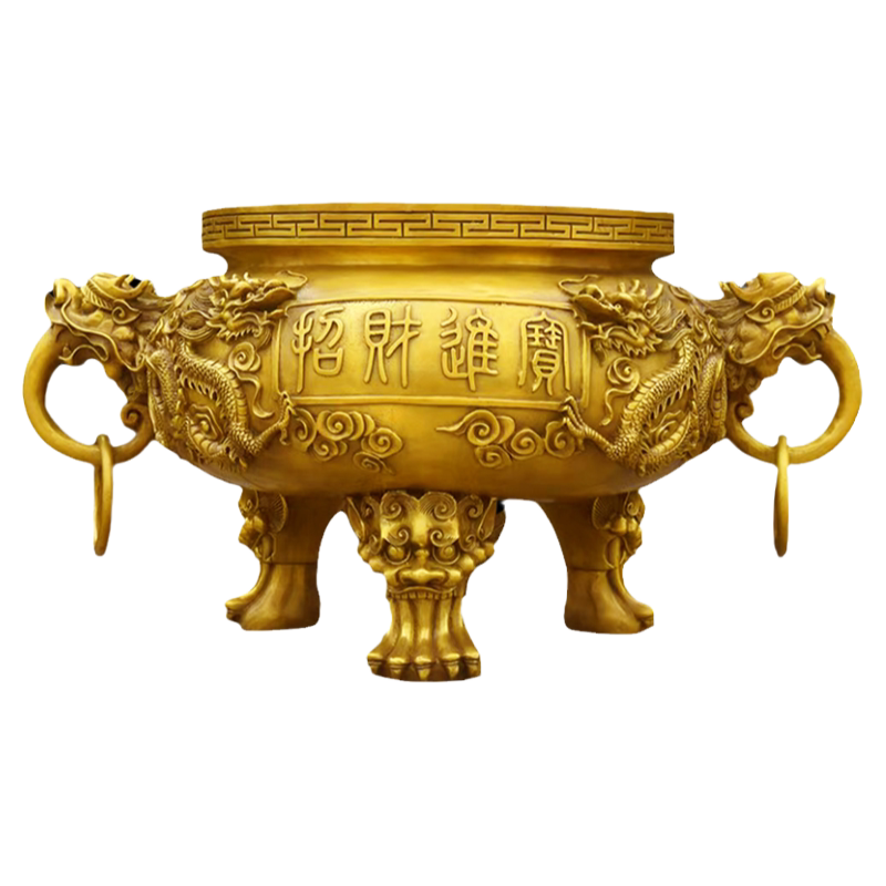 超人気の雑貨店 三本足の供仏銅鼎香炉 工芸品 極細工 重厚 茶道具 文房具 銅器 工芸品