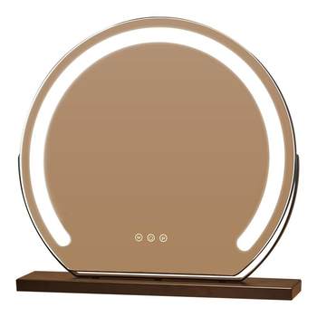 Desktop led rotatable vanity mirror