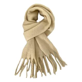 限时抢购价！马海毛绒围巾女定制披肩经典色秋冬保暖柔软加厚围脖