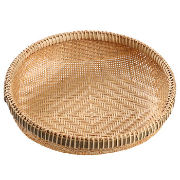 Storage basket refreshment fruit tray fine drain snacks bamboo weaving