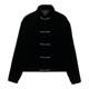 Triple door retro regular velvet splicing jacket Chinese style