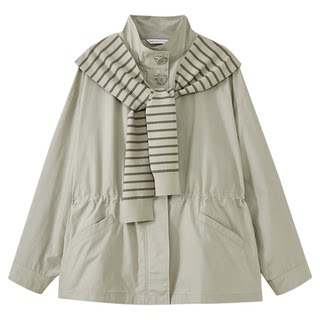 水云间大立领休闲风衣女知识分子风披肩衬衫衬衣文艺长袖上衣2025