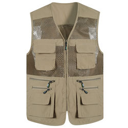 Summer Thin Quick-Drying Mesh Vest Men's Multifunctional Pocket Vest Vest Photography Fishing Plus Fat 8XL