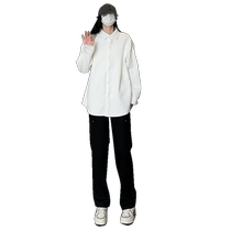 Long-sleeved shirt mens spring new high-end dark pattern jacquard jacket trendy loose retro Hong Kong style shirt chic