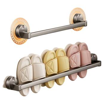 Suction cup slipper rack bathroom hole-free toilet rack shoes drain storage tool toilet wall hanging rack