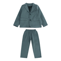 Boy suits suit 2024 new spring and autumn handsome children gowns CUHK Tong Yinglun Wind West suit two sets of damp