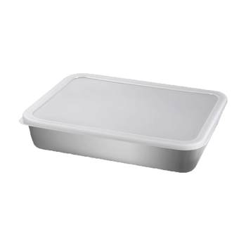 304 stainless steel square tray with cover 316 fresh-keeping box tray