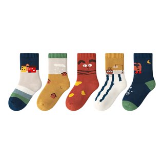 斑比童袜儿童加厚毛圈袜子秋冬季棉袜大童男孩宝宝冬款保暖男童袜