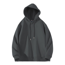 Pull back fashion hooded sweatshirt mens summer new heavyweight American loose top black bottoming shirt jacket trend