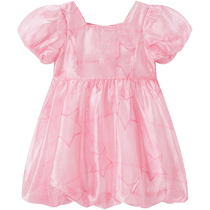 (Série de mode) minipeace PEACEBIRD vêtements pour enfants filles robe dété à manches bouffantes maille robe de princesse