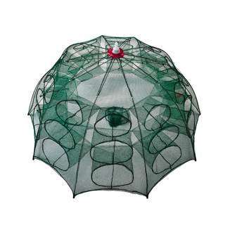 Folding shrimp net fishing cage can only go in and out of the rice field eel lobster net cage shrimp cage umbrella type fishing cage fishnet fishing net catch flutter