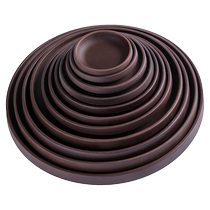 Purple sand tray ceramic pot holder water-receiving chassis flower tray bottom holder round rectangular bonsai flower pot bottom water-receiving base