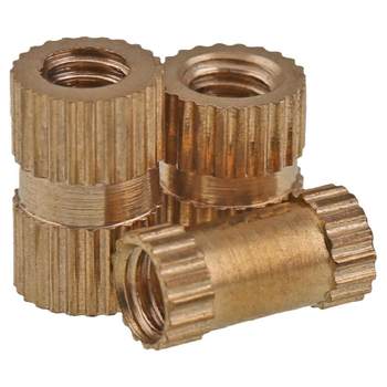 Copper flower nut double-pass injection molded knurled copper nut copper embedded parts brass inlay screw cap M2M3M4-M10