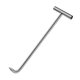 Extended stainless steel T-shaped hand-pull hook manhole cover hook