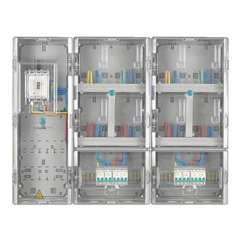 State grid single-phase transparent meter box for 4 households and 12 households