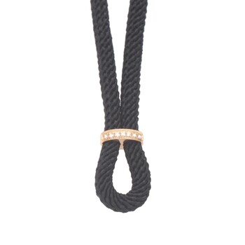 18k gold high cargo rope jade pendant lanyard